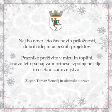 Voščilo župana Tomaža Venclja in občinske uprave